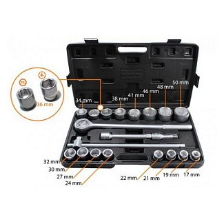 Набір інструментів 3/4" 21 предмет WMC TOOLS