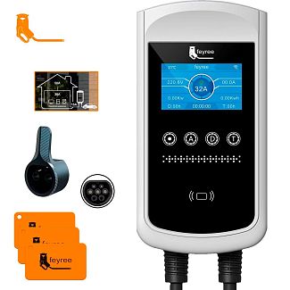 Зарядка для электромобиля FEYREE Pisces DLB 22 кВт Type 2 32А 3-фазы FY22-32-3PH-TP2-CS-PIS-DLB