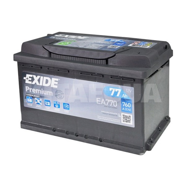 Аккумулятор автомобильный 77Ач 760А "+" справа EXIDE (EA770)