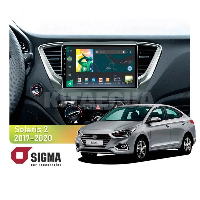 Штатная магнитола X9232 2+32 Gb 9" Hyundai Solaris 2 2017-2020 (A) SIGMA4car (33431)