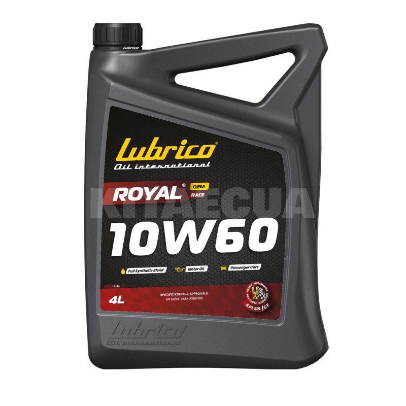 Масло моторное синтетическое 4л 10W-60 ROYAL OEM RACE LUBRICO (L-1161-10100040)