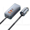 автомобільний зарядний пристрій 3 usb + 2C gray BASEUS (CCBT-A0G-BASEUS)