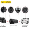 Переходник 7.4 кВт 32А 1-фаза Type 1 (станция) - Type Tesla (американское авто) GUWIEYG на TESLA (P-T1TS)