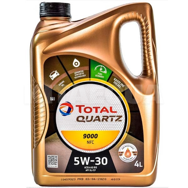 Масло моторне синтетичне 4л 5W-30 Quartz 9000 NFC TOTAL (216627)
