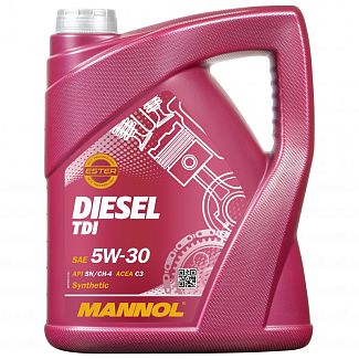 Масло моторное синтетическое 5л 5W-30 Diesel TDI Mannol