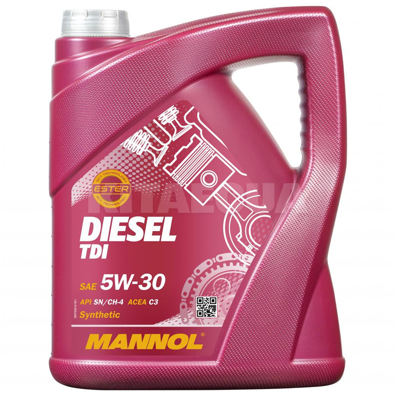 Масло моторное синтетическое 5л 5W-30 Diesel TDI Mannol (MN7909-5)