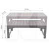 Стол для сада пластиковый Keter Lyon rattan table бежевий до 75 кг Allibert (8711245143453)