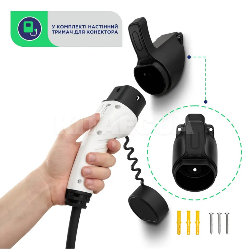 Зарядка для электромобиля Type 2 9.2 кВт 40А 1-фаза WALL WiFi UACHARGER (CHC-WLWF220921-23-7) - 6