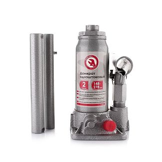 Домкрат гідравлічний пляшковий до 2 т (158мм-308мм) у кейсі Intertool
