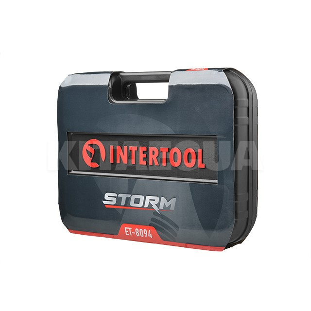 Набір інструментів 1/2" & 1/4" 94 предмета Cr-V STORM Intertool (ET-8094) - 3