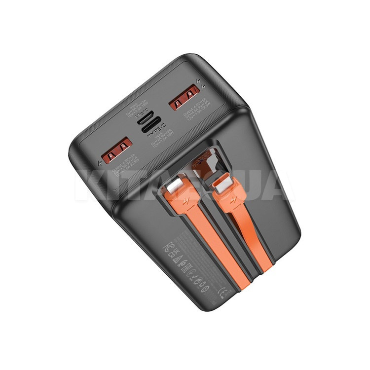 Повербанк Sharp charger 30000mAh 20W чорний HOCO (6942007606134) - 3