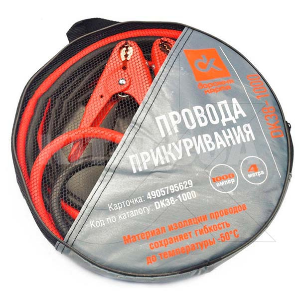 Провода пусковые 800 A 3.5 м морозостойкие (-50C) Дорожня карта (DK38-0800)