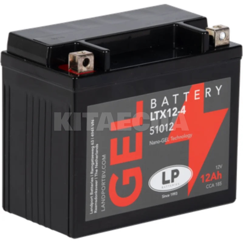 Мото аккумулятор 12Ач 185А "+" слева LP Battery (MG LTX12-4)