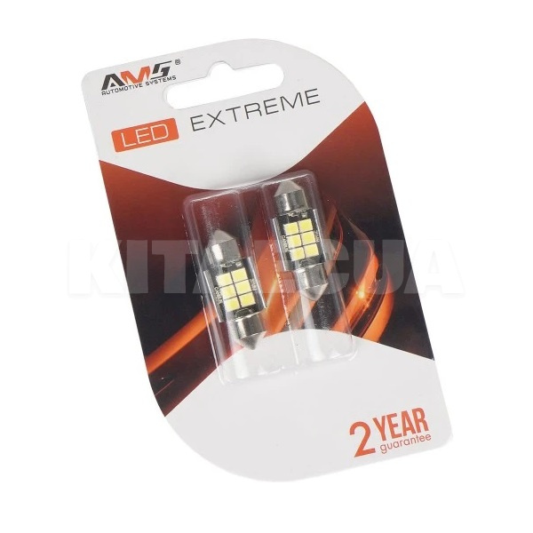 Светодиодная лампа E6 9/18V C5W 31мм (компл.) AMS (41234) - 4