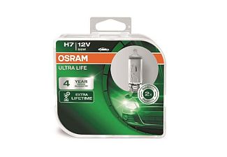 Галогенні лампи H7 55W 12V Ultra Life комплект Osram