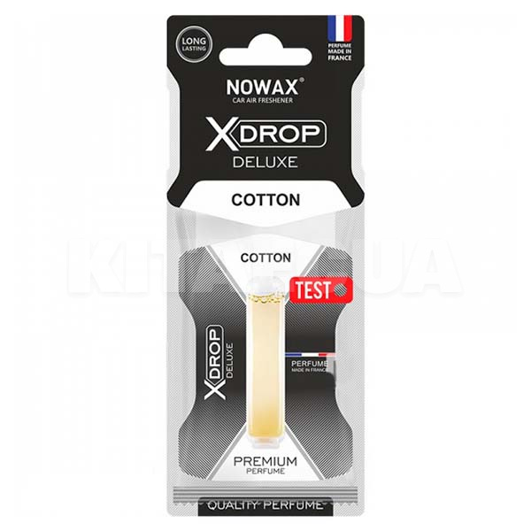 Ароматизатор жидкий листик "котон" 5мл X Drop Delux Cotton NOWAX (NX00072-Nowax)