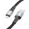 Кабель USB Lightning 2.4A BX88 Solid 1м чорний BOROFONE (BX88LB)