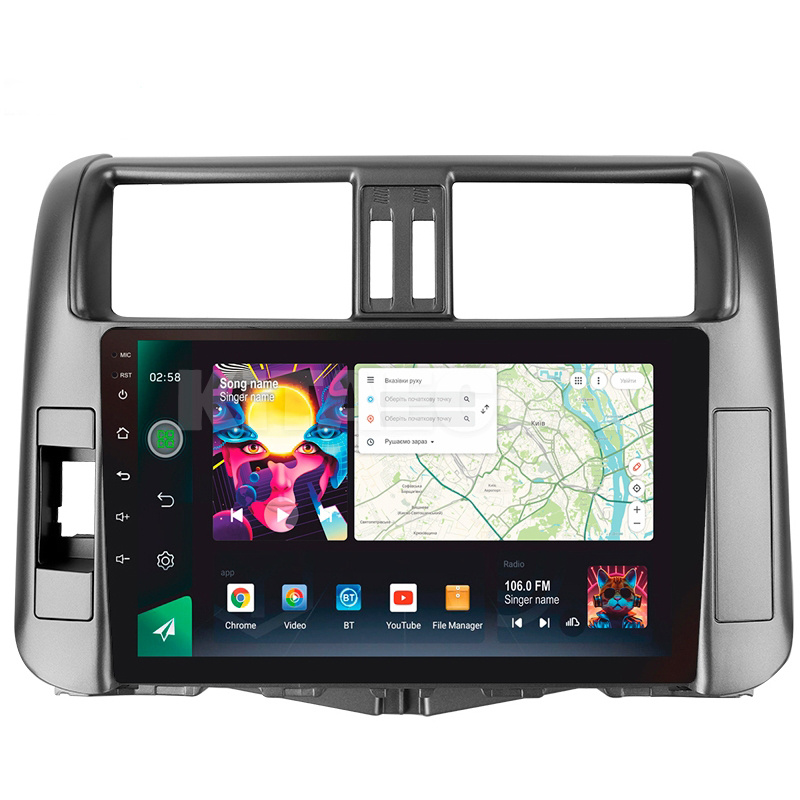 Штатная магнитола PRO 9464 4+64 Gb 9" Toyota Land Cruiser Prado 150 2009-2013 SIGMA4car (39982)