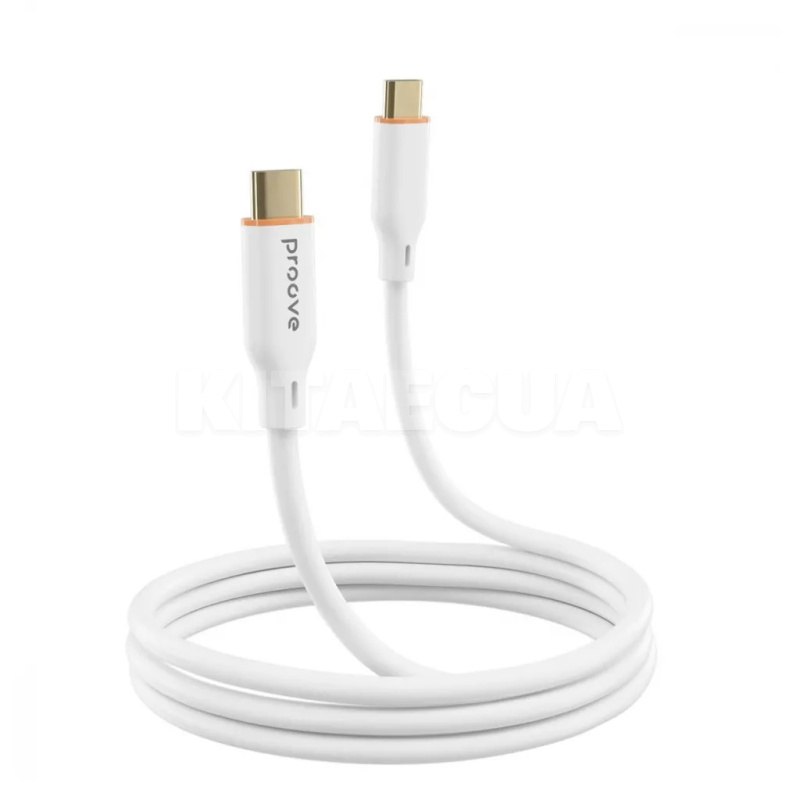 Кабель Type-C Type-C 60W 1м Jelly Silicone білий PROOVE (492010003) - 2