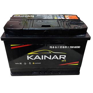 Аккумулятор автомобильный 75Ач 730А "+" справа KAINAR