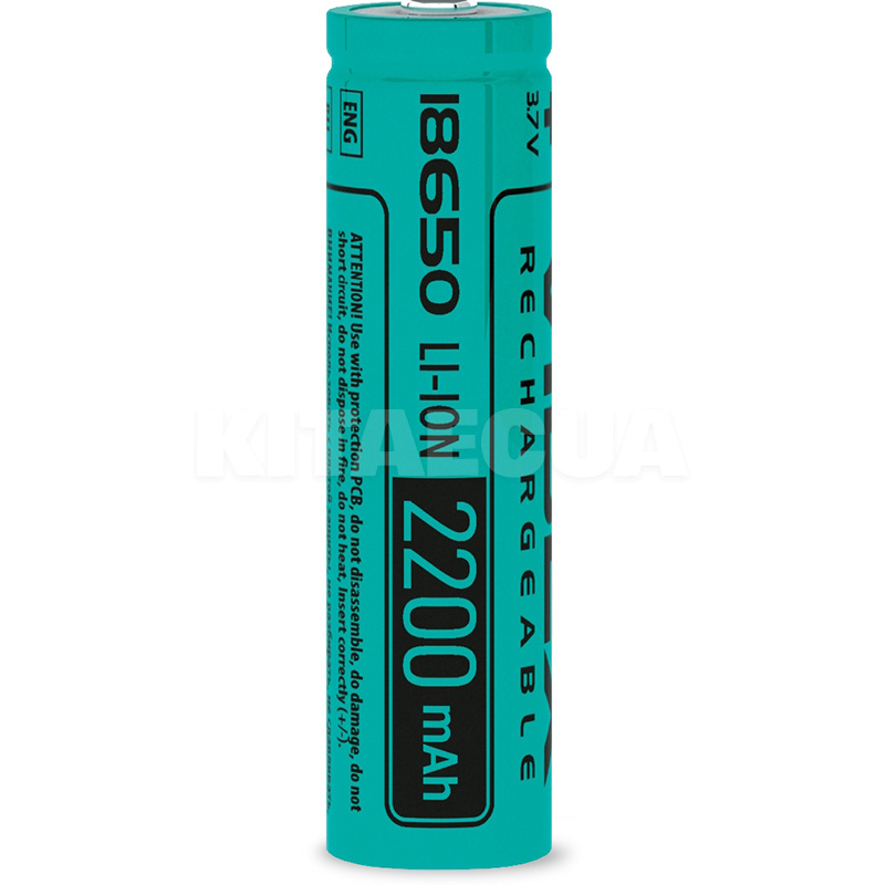 Аккумулятор 2200 mAh цилиндрическая литий-ионная 3,7 В 18650 (1 шт.) VIDEX (18650/2200/1B)