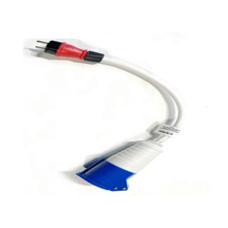 Перехідник 3.7 кВт 32А 1-фаза (силова розетка) - (побутова виделка) 