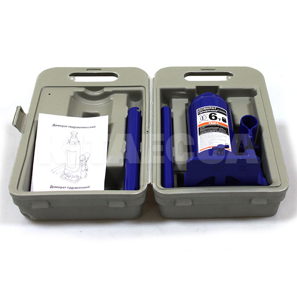 Домкрат гидравлический бутылочный до 6т (200мм-385мм) пластиковый кейс LAVITA (LA JNS-06PVC) - 3