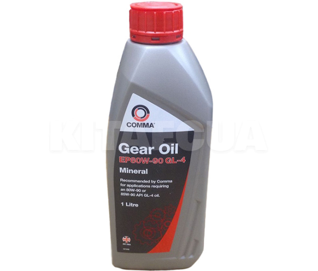 Масло трансмиссионное миниральное 1л EP80W-90 GL4 GEAR OIL COMMA (BDC0E6)