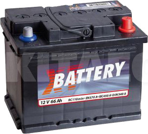 Аккумулятор 66Ач Euro (T1) 242x175x190 с обратной полярностью 570A Classic XT (XT BAT 66)