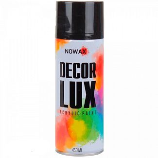 Краска черная матовая 450мл акриловая Decor Lux NOWAX