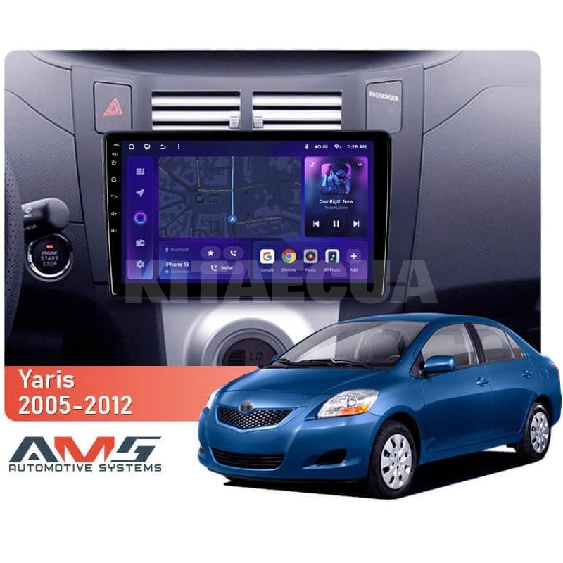 Штатна магнітола MOSS M3 4+32 ГБ 9" Toyota Yaris XP90 2005-2012 (F1) AMS (50746) - 2