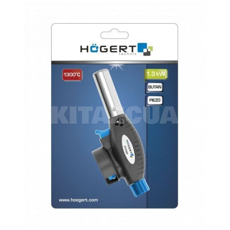 Горелка газовая с пьезоподжигом 1300 Вт HOGERT (HT2C500) - 4