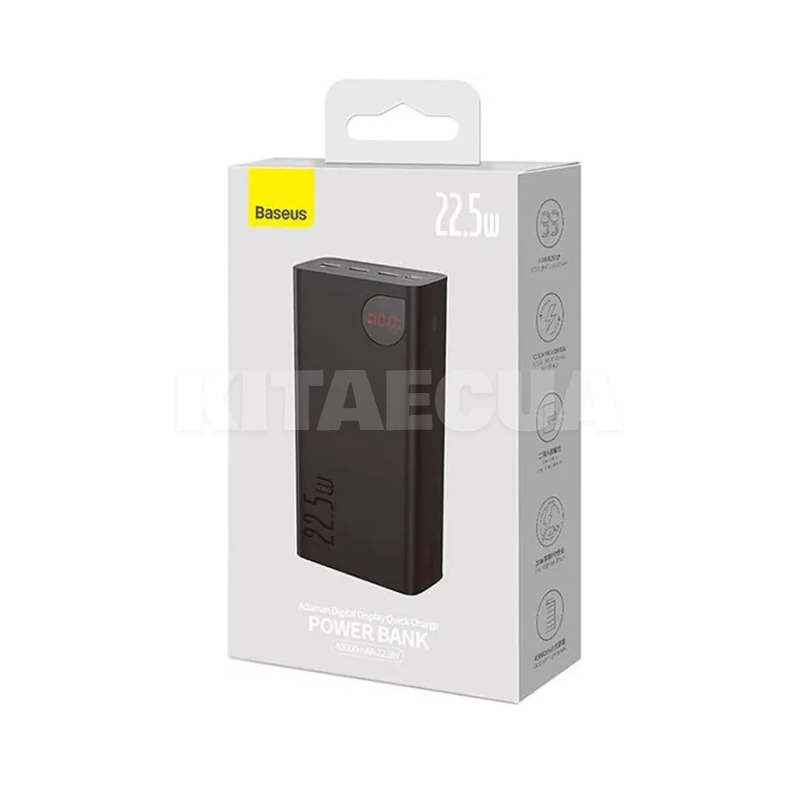 Повербанк Adaman Digital Display 40000mAh 22.5W чорний BASEUS (PPAD020101) - 5