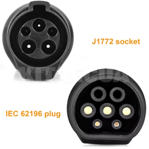 Переходник 7.4 кВт 32А 1-фаза Type 1 (станция) - Type 2 (европейское авто) GUWIEYG (P-T1T2) - 3