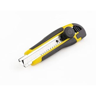 Ніж сегментний 18мм з гвинтовим замком та гумовою вставкою СИЛА