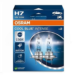 Галогенные лампы H7 55W 12V Cool Blue +100% комплект Osram