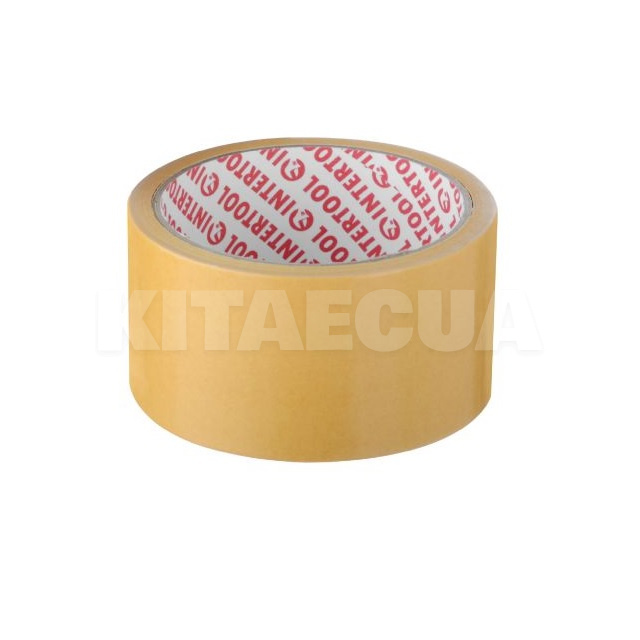 Скотч двосторонній 50мм х 10м на поліпропіленової основі Intertool (KT-0952)