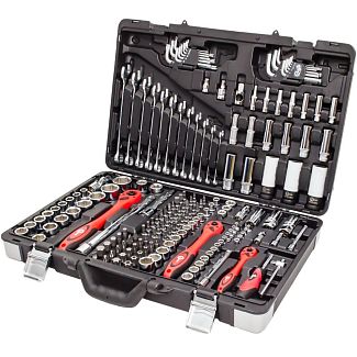 Набор инструментов профессиональный 1/2" 1/4" 3/8" 176 предмета Intertool