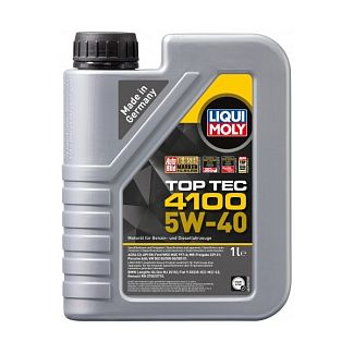 Масло моторное синтетическое 1л 5W-40 Top Tec 4100 LIQUI MOLY