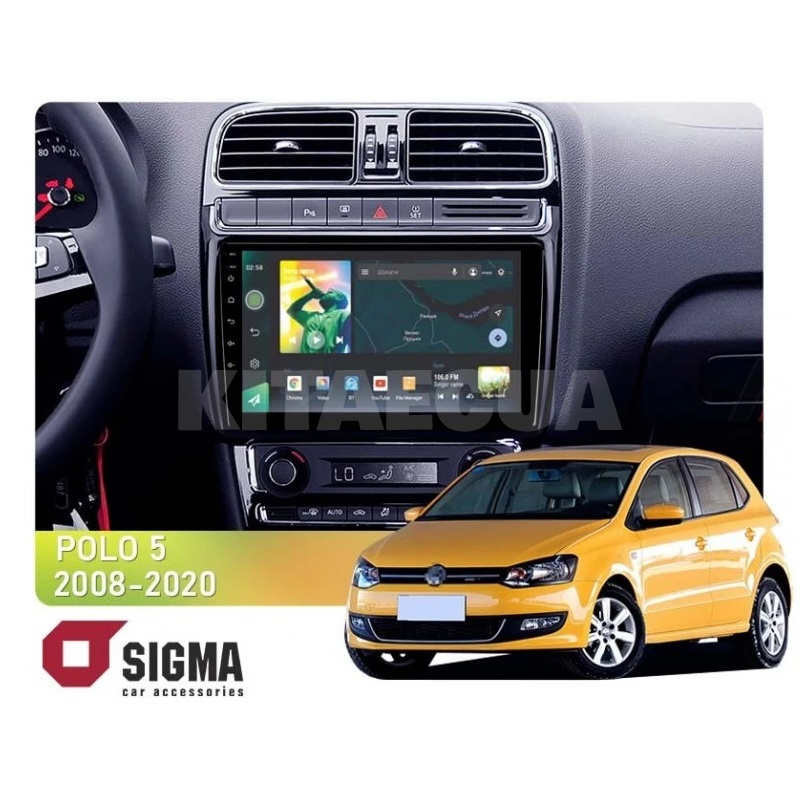 Штатна магнітола X9232 2+32 Gb 9" Volkswagen Polo5 2008-2020 SIGMA4car (33881)