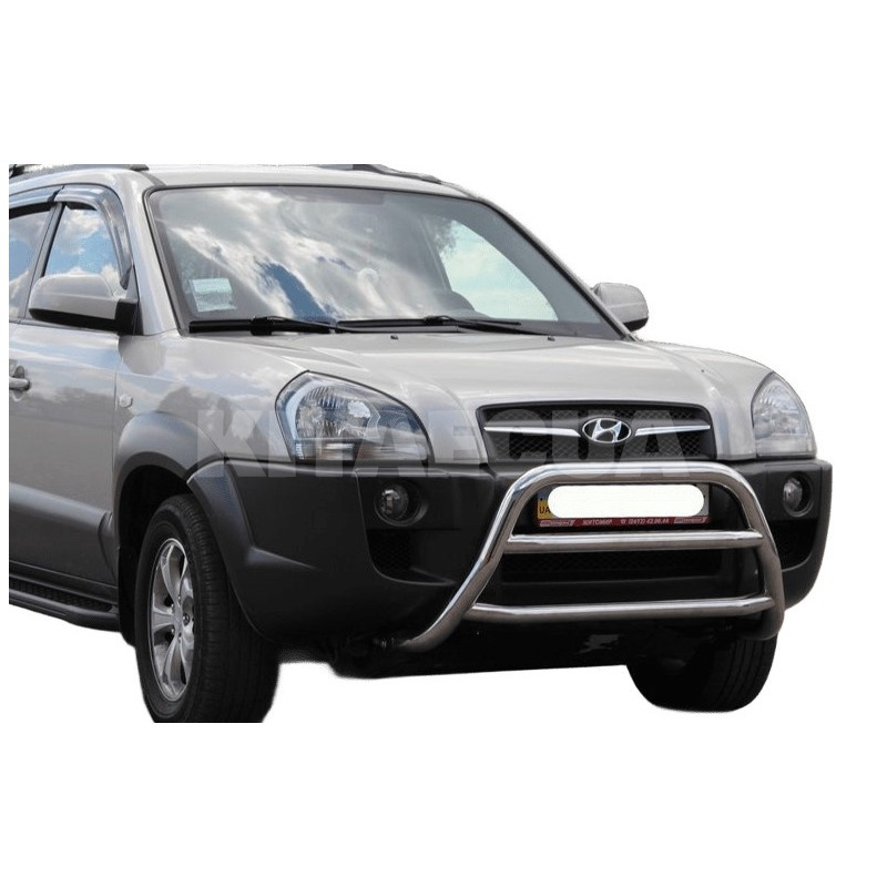 Кенгурятник WT022 Hyundai Tucson JM 2004-н.в. нержавеющая сталь CAN (dd22497) - 4