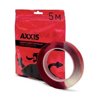Скотч малярный двухсторонний 20мм х 5м красный AXXIS