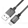 Кабель USB microUSB 2.4A BX87 Sharp 1м чорний BOROFONE (BX87MB)