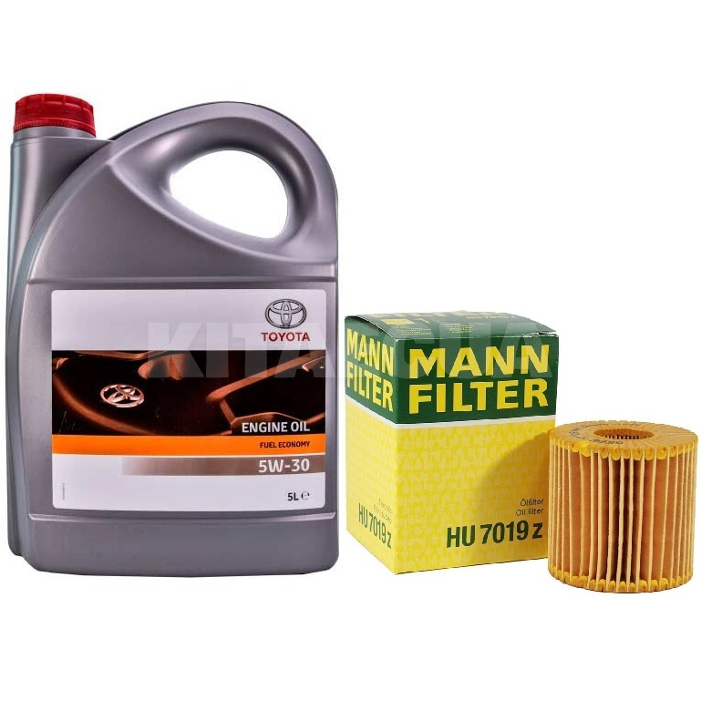 Олія синтетична 5л 5w-30 Fuel Economy + Фільтр Mann-Filter RAV4 2.5 Toyota (08880-80845-HU7019Z)