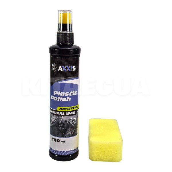 Полироль-очиститель для пластика с губкой 300мл Plastic Polish AXXIS (VSB-087)