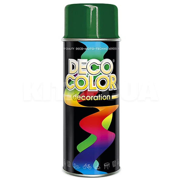 Краска глянцевая 400мл темно-зеленая DecoColor (720101-DecoColor)