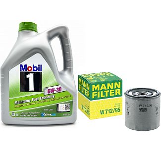 Масло синтетическое 4л 5W-30 ESP + фильтр Mann-Filter на Volkswagen Jetta 1.4 TSI MOBIL