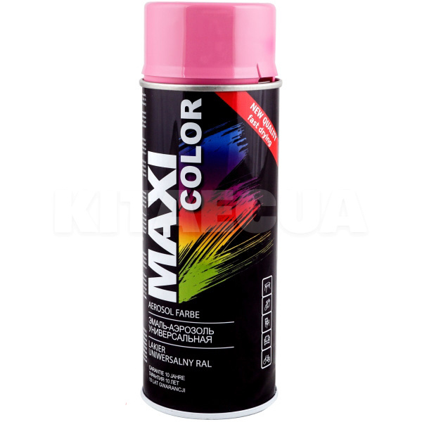 Фарба-емаль світло-рожева 400мл універсальна декоративна MAXI COLOR (MX3015)