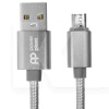 Кабель USB microUSB 2.4А 1м сірий PowerPlant (CA912339)