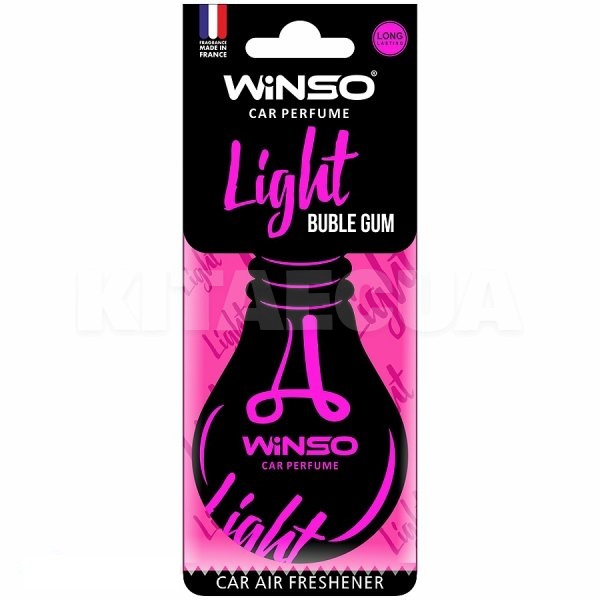 Ароматизатор Light Bubble Gum "жуйка" сухий листок Winso (532940)